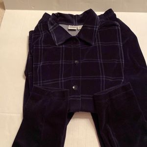 2 piece Velour Set   Pants size S. Top size Medium